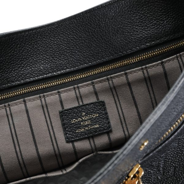 110246 ad2 Louis Vuitton Black Monogram Empreinte Spontini Bag