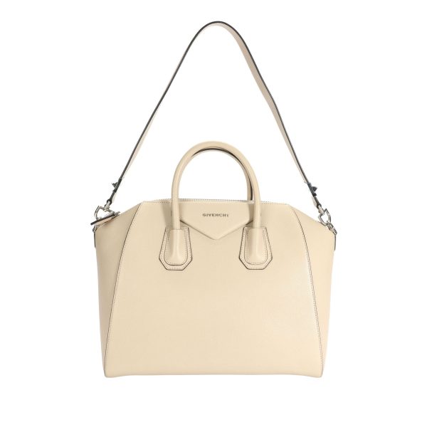 110255 bv Givenchy Beige Grained Leather Medium Antigona Bag