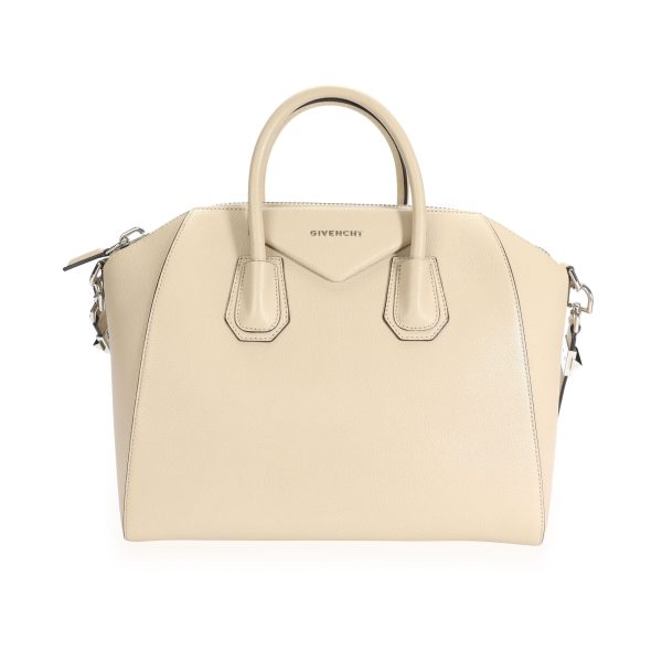 110255 fv Givenchy Beige Grained Leather Medium Antigona Bag