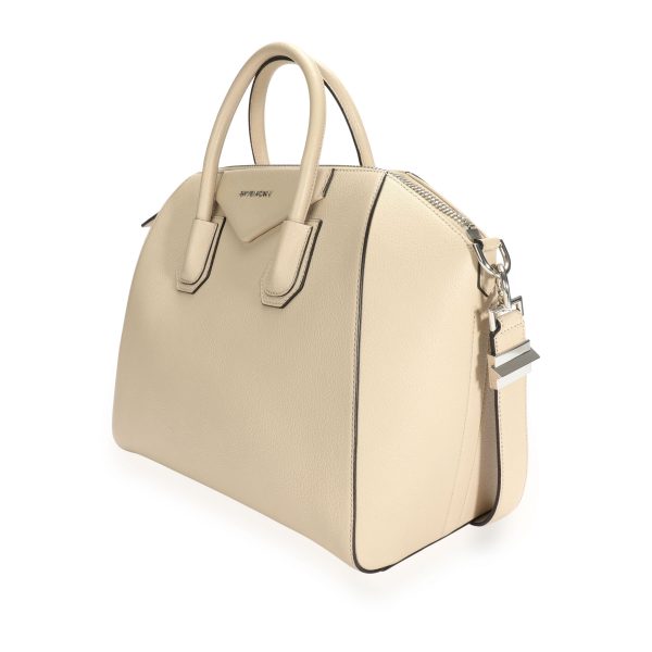 110255 sv Givenchy Beige Grained Leather Medium Antigona Bag