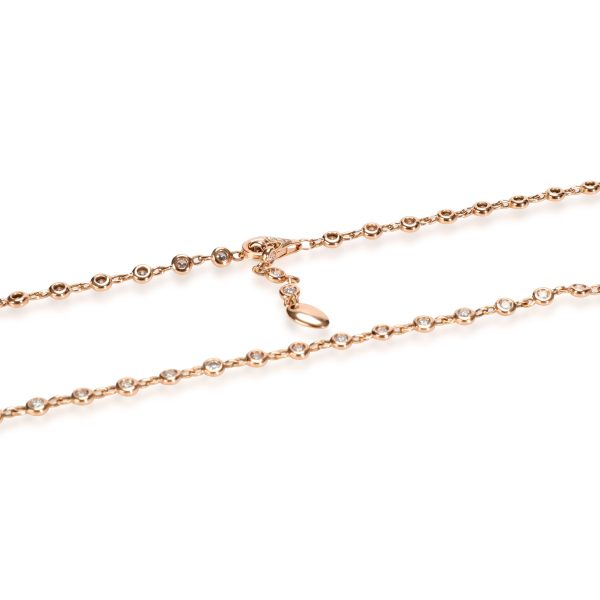 110316 clasp Odelia Diamond Station Necklace in 18K Rose Gold 225 CTW