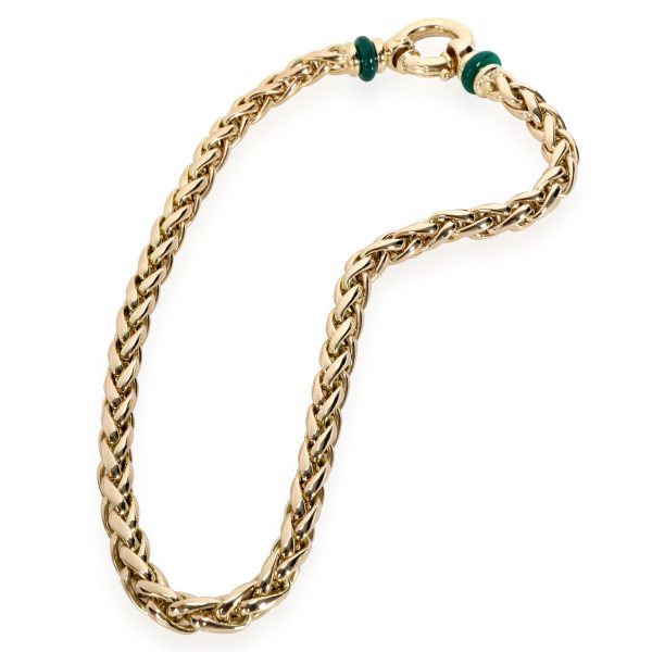 110317 pv eb668100 adac 47b1 b85d b1eb61106452 Braided Chain with Green Chalcedony Accents 14K Yellow Gold