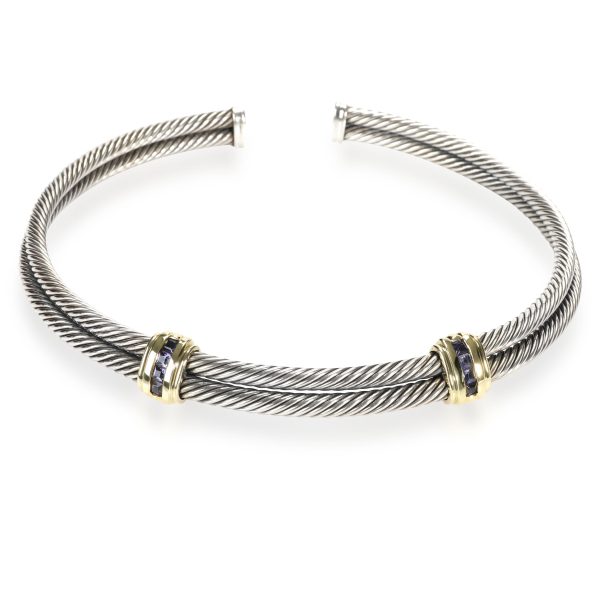 110338 fv 0dcc7474 49bf 4709 bfec 42ee63fc732d David Yurman Cable Iolite Choker Necklace in 14K Yellow GoldSterling Silver