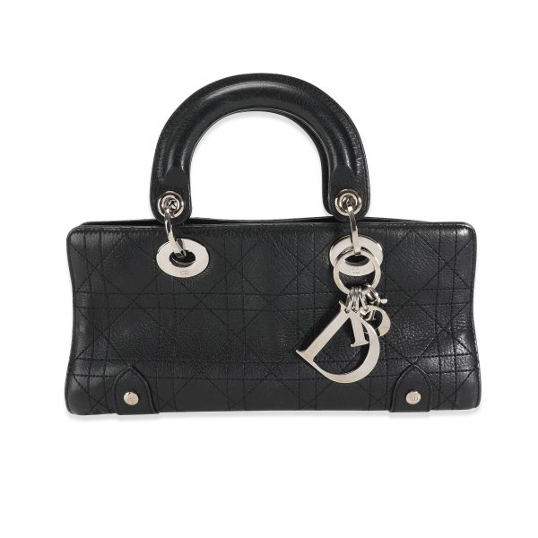 110416 fv Dior Black Cannage Stitch Leather East West Lady Dior Bag