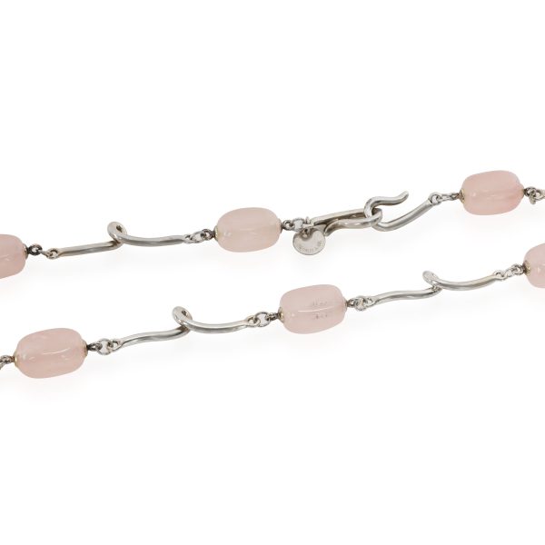 110477 clasp 8f4c05b7 c58a 4662 91e7 4a83bca1e84b Tiffany Co Rose Quartz Necklace in Sterling Silver