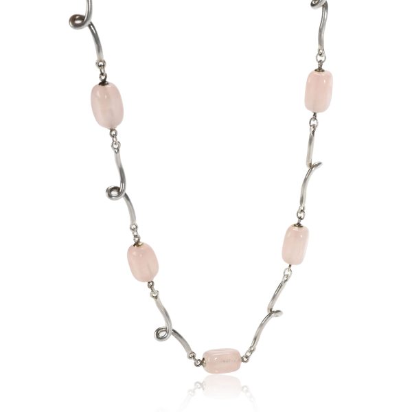 110477 fv 8c355a4a cb9b 4ecb 8eb5 7e97f256dac7 Tiffany Co Rose Quartz Necklace in Sterling Silver