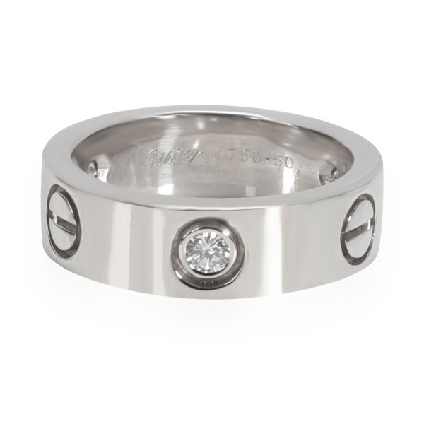 Rings Cartier Love Diamond Band in 18K White Gold 022 CTW