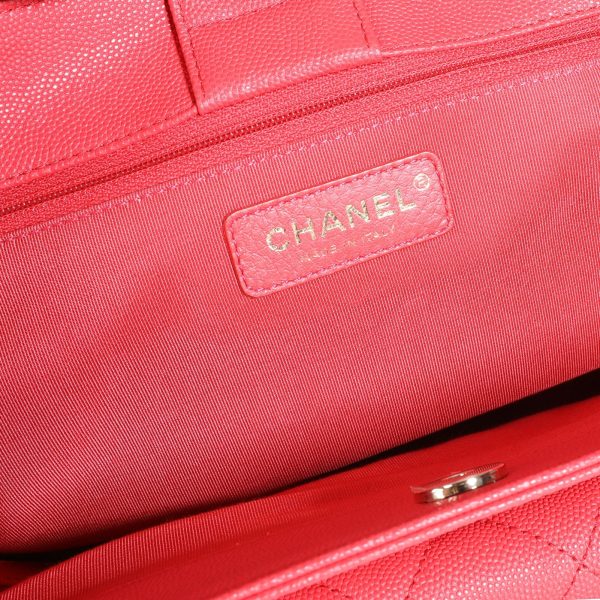 110515 ad2 Chanel Strawberry Quilted Caviar Shopping Tote