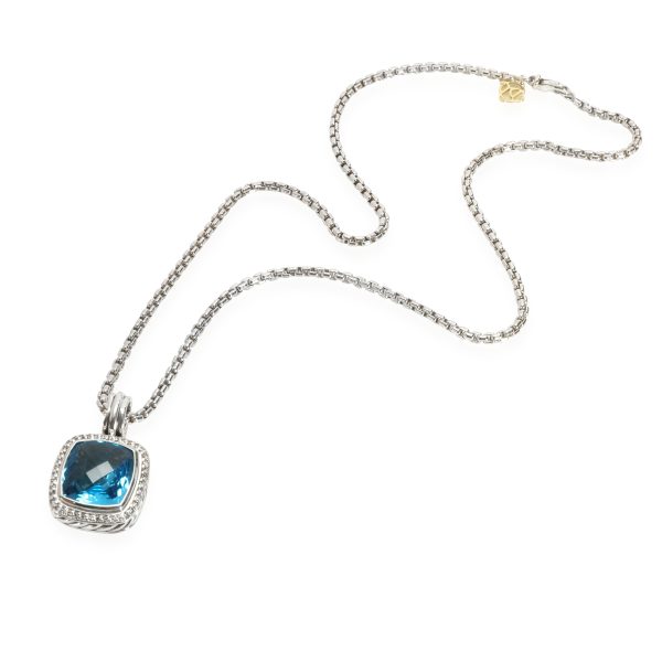 110557 pv 618b4054 34d5 44ee ab30 61fee0b10e1d David Yurman Albion Topaz Diamond Pendant in 14K GoldSterling Silver 032 ctw