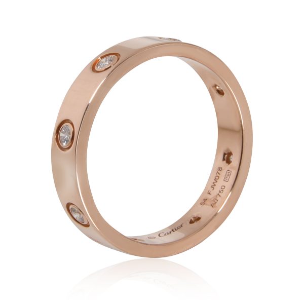 110585 av Cartier Love Diamond Band in 18K Pink Gold 019 CTW