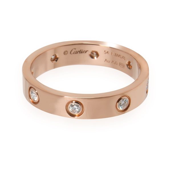 Rings Cartier Love Diamond Band in 18K Pink Gold 019 CTW