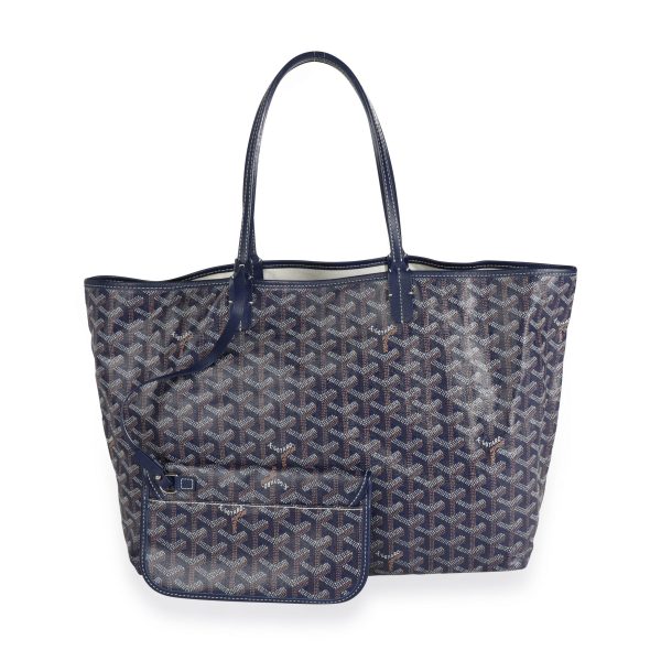 110666 fv 41c69d12 9a65 4e8d ad97 c6226b318b15 Goyard Blue Goyardine Saint Louis PM Tote