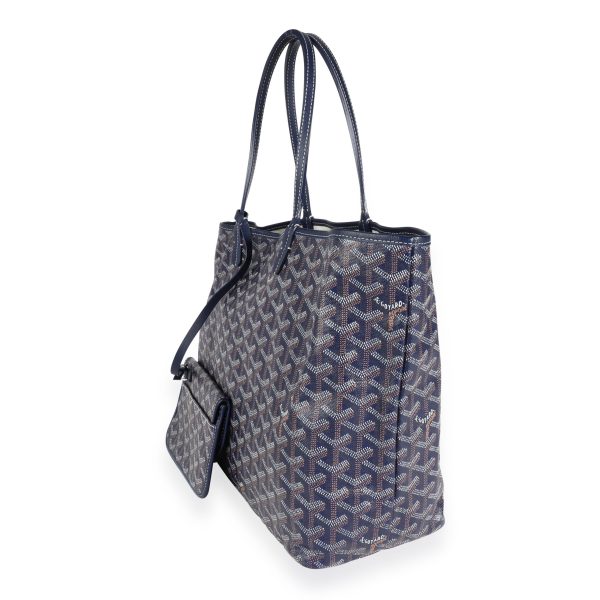 110666 sv Goyard Blue Goyardine Saint Louis PM Tote