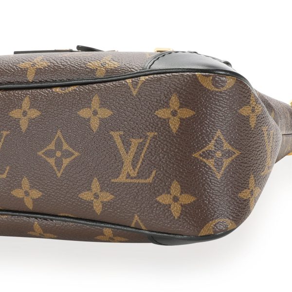 110671 box Louis Vuitton Monogram Canvas Black Leather Odéon NM PM Bag