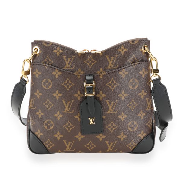 110671 fv Louis Vuitton Monogram Canvas Black Leather Odéon NM PM Bag