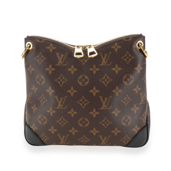 110671 pv Louis Vuitton Monogram Canvas Black Leather Odéon NM PM Bag