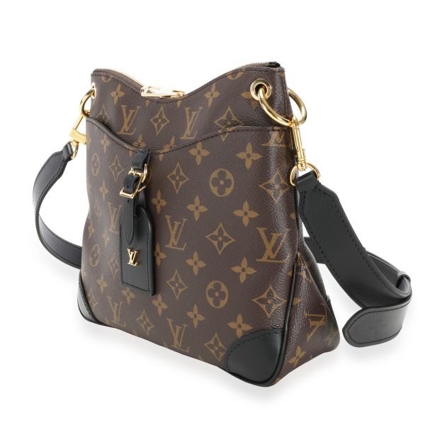 110671 sv Louis Vuitton Monogram Canvas Black Leather Odéon NM PM Bag