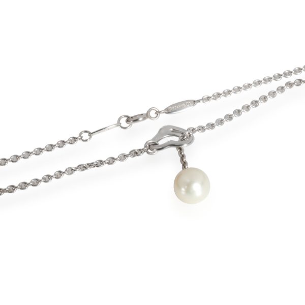 110679 clasp Tiffany Co Elsa Peretti Pearl Necklace in Sterling Silver