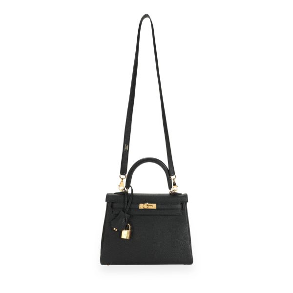 110737 bv Herm√®s Black Togo Retourne Kelly 25 GHW