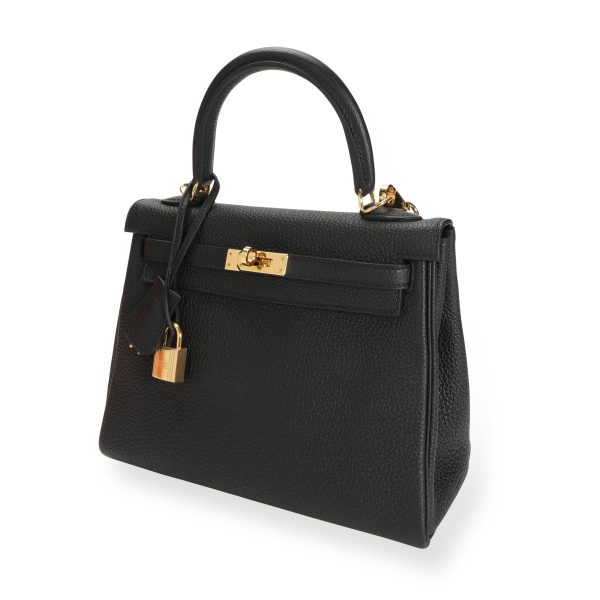 110737 sv Herm√®s Black Togo Retourne Kelly 25 GHW