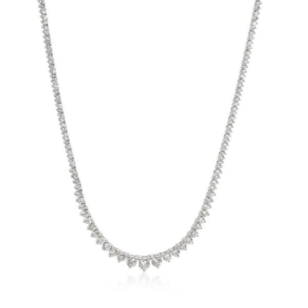 110739 fv Riviera Diamond Tennis Necklace in 14K White Gold 49 CTW