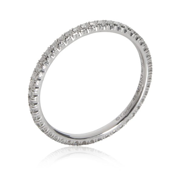 110791 av Cartier Entincelle Diamond Wedding Band in 18K White Gold 022 CTW