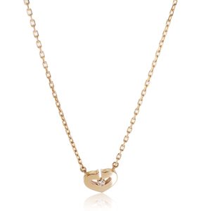 110794 fv 209b0b11 572d 46b1 ac70 a25dc2eab674 Cartier Hearts Symbols Diamond Necklace in 18K Pink Gold 001 CTW