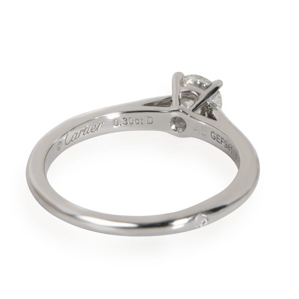 110795 bv 6785a05d 8852 4df5 ae04 bb82430ce4d0 Cartier 1895 Diamond Solitaire Ring in Platinum G VVS2 030 CTW