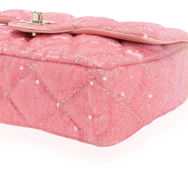 110843 box 0fa355aa a087 4f4f 9c17 5e5ecd208bdd Chanel Pink Ombré Sequin Mini Flap Bag