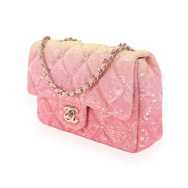 110843 sv 3070fa1a 71d6 433d 8964 45c00becbfc1 Chanel Pink Ombré Sequin Mini Flap Bag