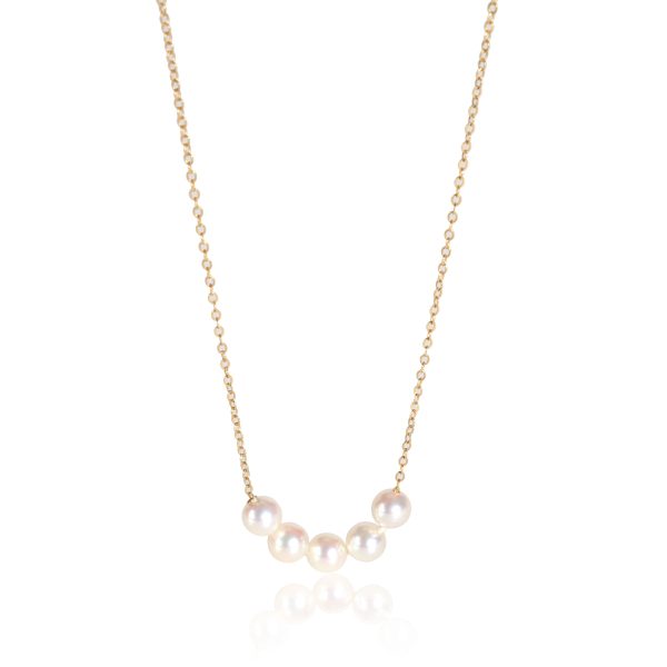 110944 fv Pearls on a Chain Necklace in 14K Yellow Gold