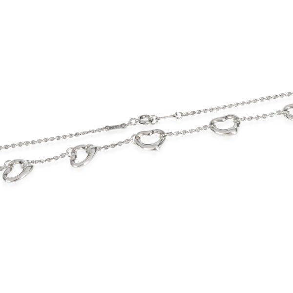 110950 clasp Tiffany Co Elsa Peretti Open Heart Necklace in Sterling Silver