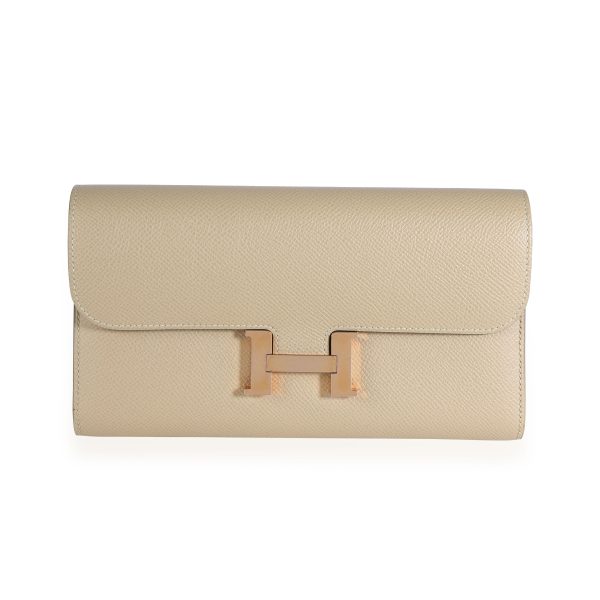 110960 fv Hermès Trench Epsom Constance Long Wallet GHW