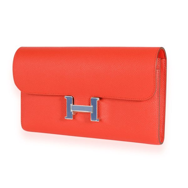 110964 sv 24e4ade5 3122 4056 99f8 b3257aaf895a Herm√®s Capucine Epsom Bleu Brighton Enamel Constance Long Wallet