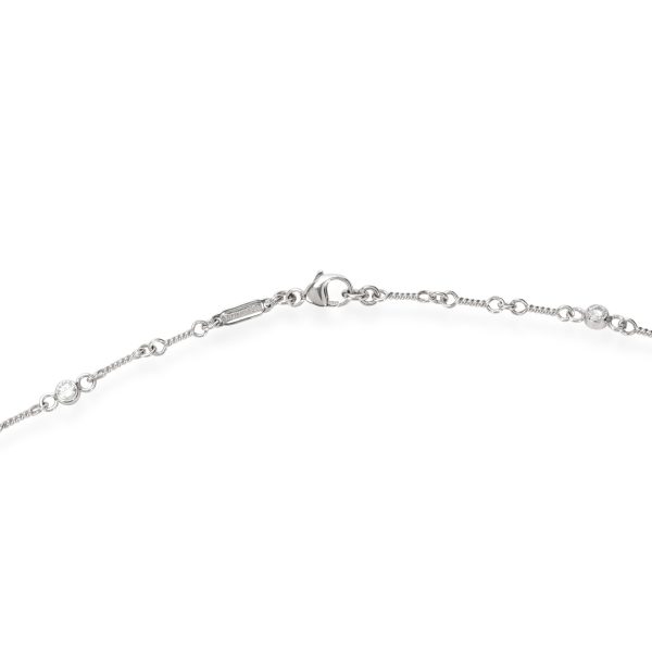 110965 clasp Tiffany Co Twist Bar Diamond Necklace in Platinum 075 CTW