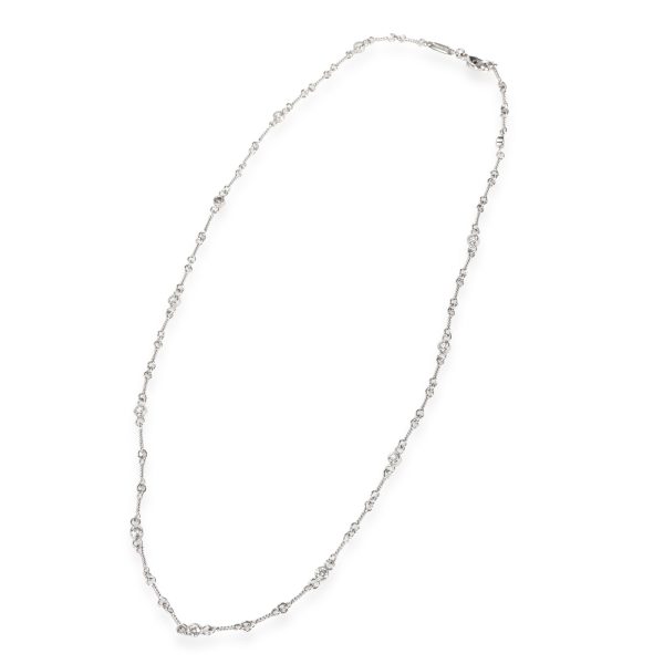 110965 pv Tiffany Co Twist Bar Diamond Necklace in Platinum 075 CTW