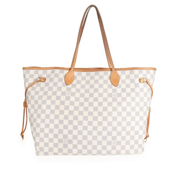 110969 fv Louis Vuitton Damier Azur Canvas Neverfull GM