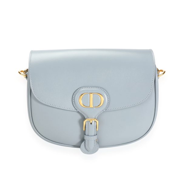 110970 fv Dior Cloud Blue Box Calfskin Medium Bobby Bag