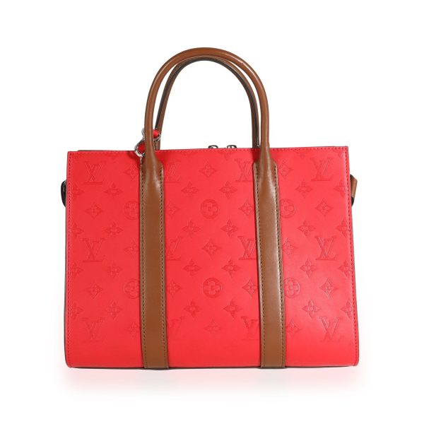 111005 pv Louis Vuitton Rubis Embossed Monogram Leather Very Tote MM