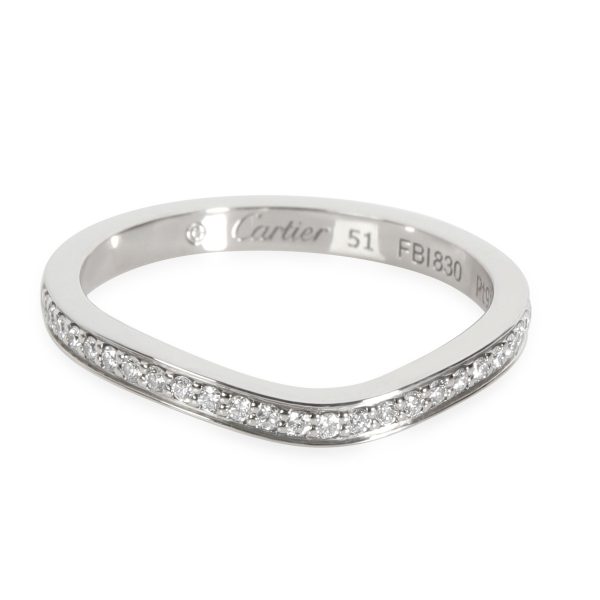 Rings Cartier Ballerine Diamond Wedding Band in Platinum 014 CTW