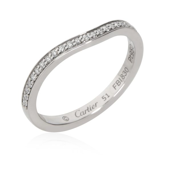 Platinum Wedding Band Cartier Ballerine Diamond Wedding Band in Platinum 014 CTW