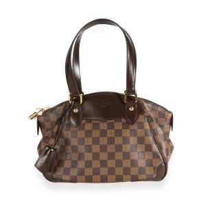 111042 fv Louis Vuitton Tote Bag Neverfull PM Damier BrownRed