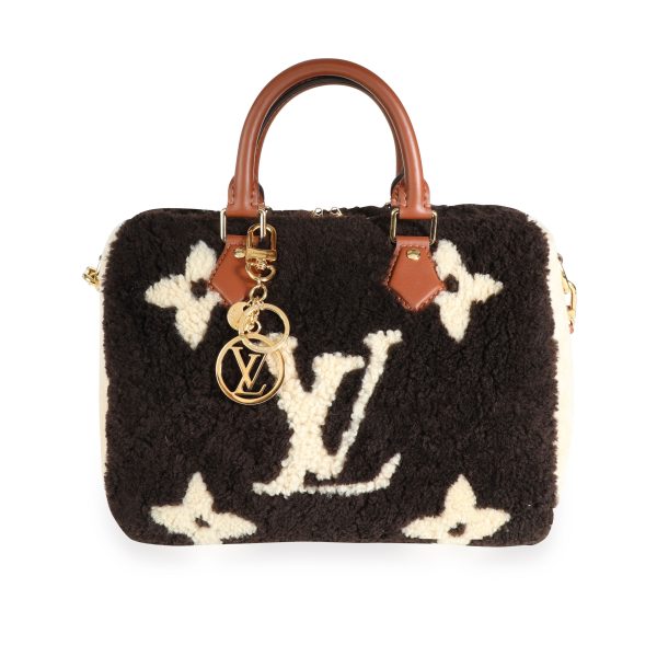 111065 fv Louis Vuitton Limited Edition Giant Teddy Fleece Speedy Bandoulière 25