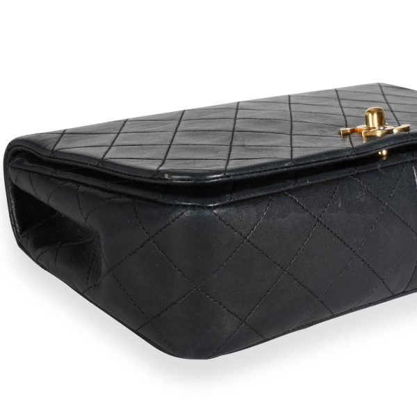 111152 box Chanel Vintage Black Quilted Lambskin Single Flap Bag