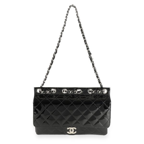 111184 bv ecbcf2db 81fa 4399 88da 66502d2aecbc Chanel Black Quilted Patent Leather Supermodel Flap Bag