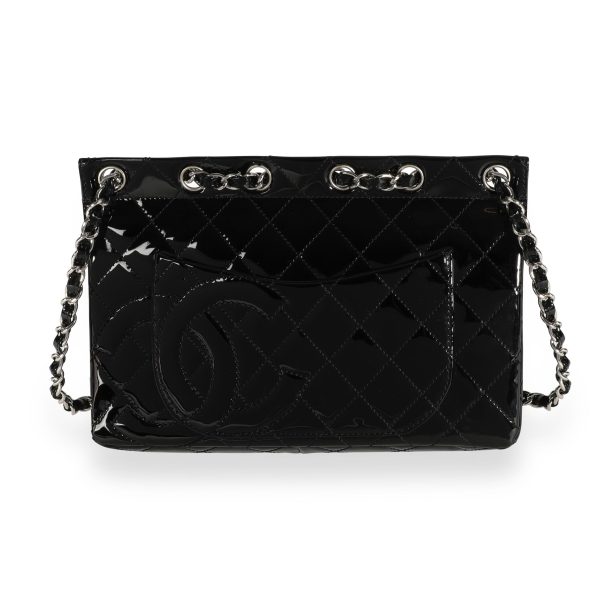 111184 pv 32bab004 4dd5 4dc9 84c1 0857f0ef8474 Chanel Black Quilted Patent Leather Supermodel Flap Bag