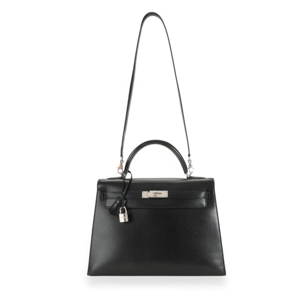 111214 bv Herm√®s Black Epsom Sellier Kelly 32 PHW