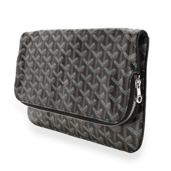 111216 sv 098e7d68 a08d 43cf a897 4ccfd5fe3dbe Goyard Black Goyardine Saint Marie Clutch