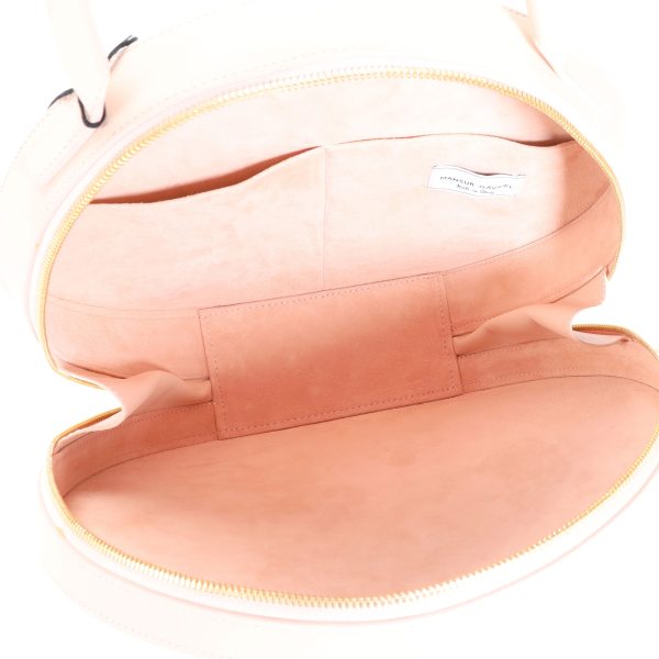 111221 av Mansur Gavriel Pink Calfskin Leather Circle Bag