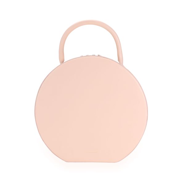 111221 pv Mansur Gavriel Pink Calfskin Leather Circle Bag